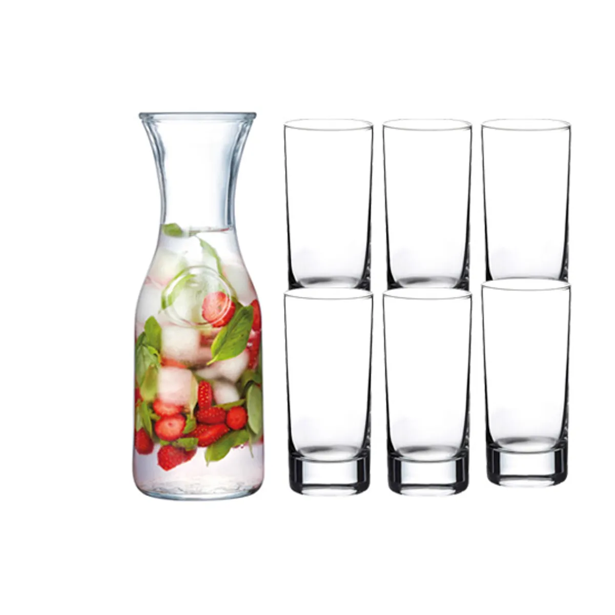 LUMINARC - Pack decantador 1.0 L con vaso set x6 350 ml