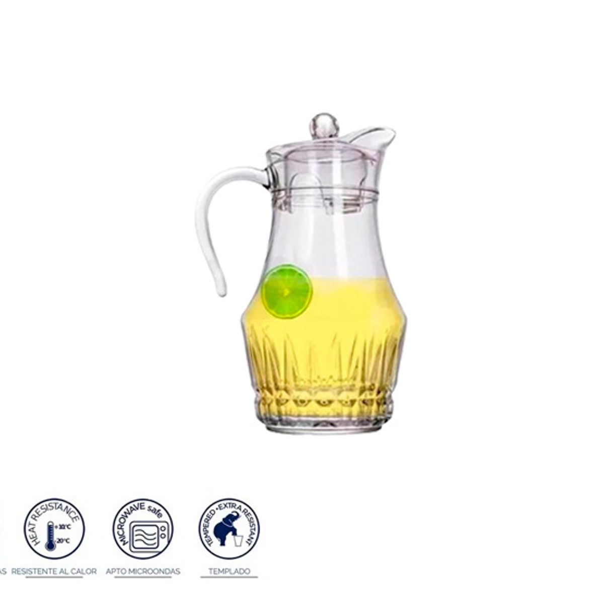 LUMINARC - Pack jarra con tapa 1.8 L Victoria con vaso set x6 350 ml