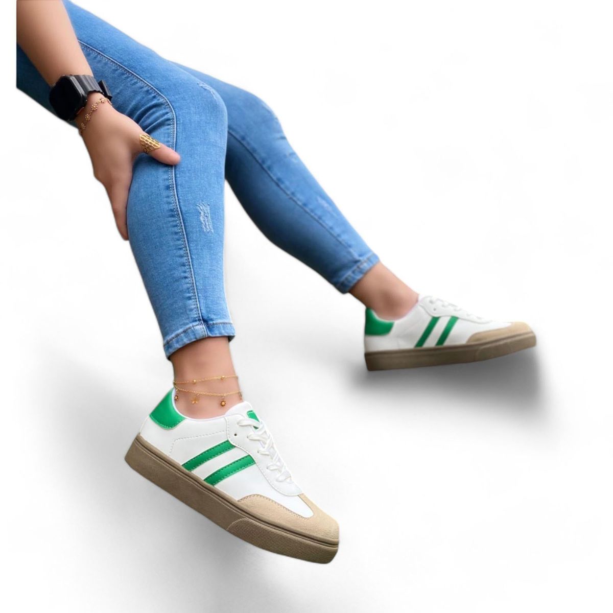 GENERICO - zapatilla casual mujer dos rayitas1036L-50