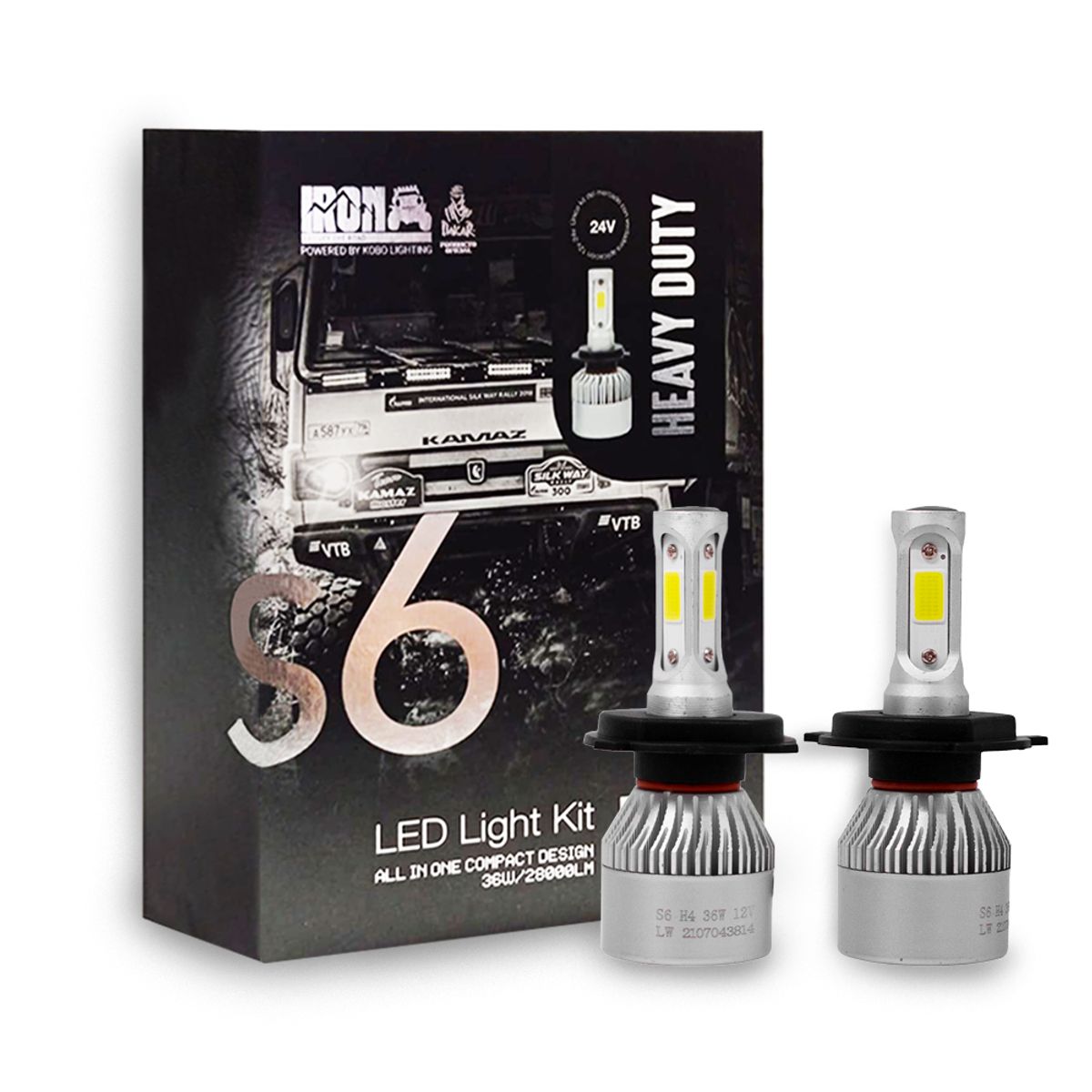 GENERICO - Kit Focos Led S6 Iron H4 Rally Dakar Especial 24v Camión Bus