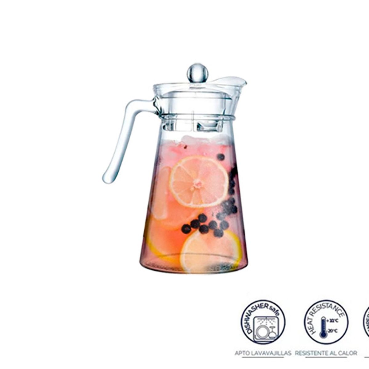 LUMINARC - Pack jarra c/tapa 1,3l con Set 4 piezas vasos  330ml