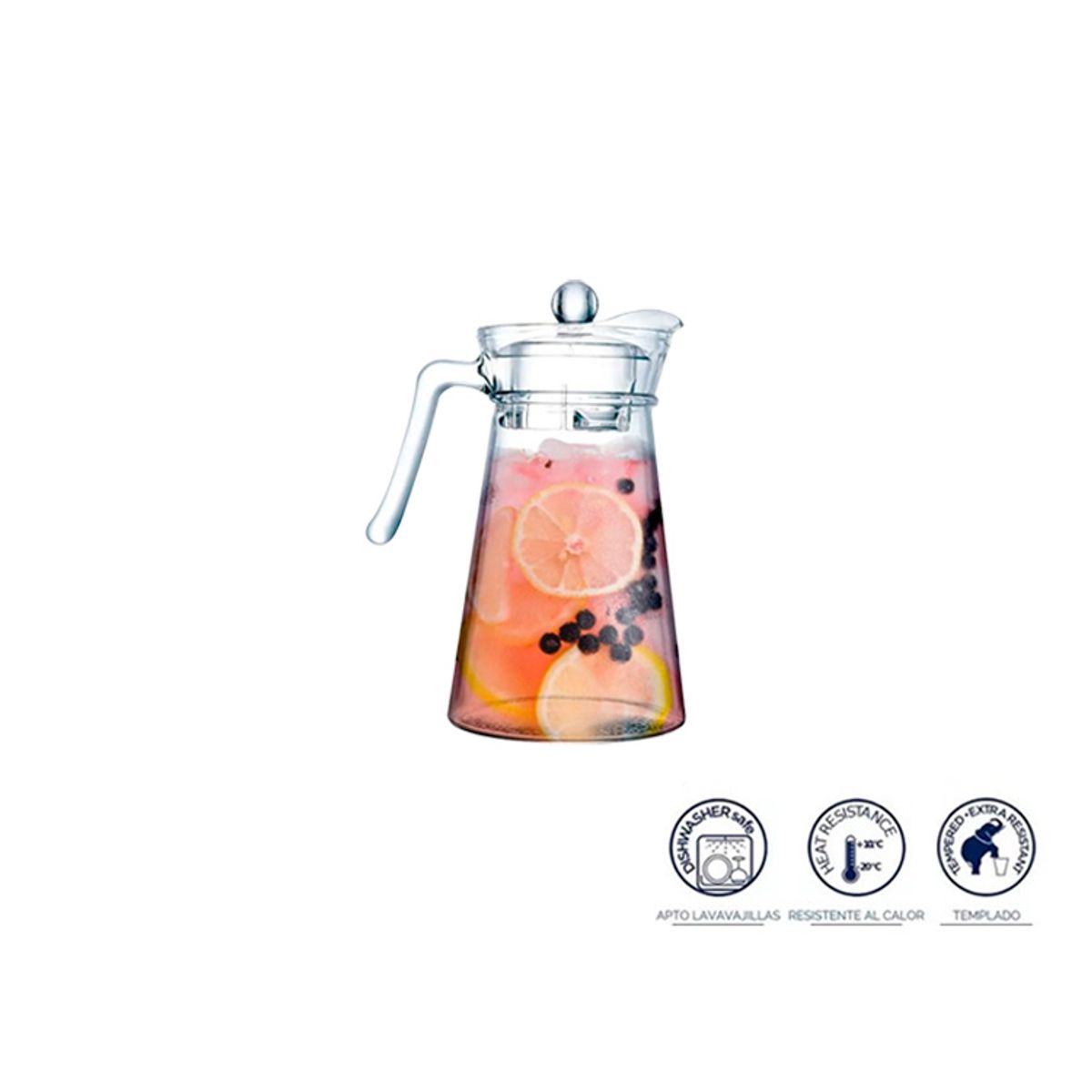 LUMINARC - Pack jarra c/tapa 1,3l con Set 4 piezas vasos  330ml