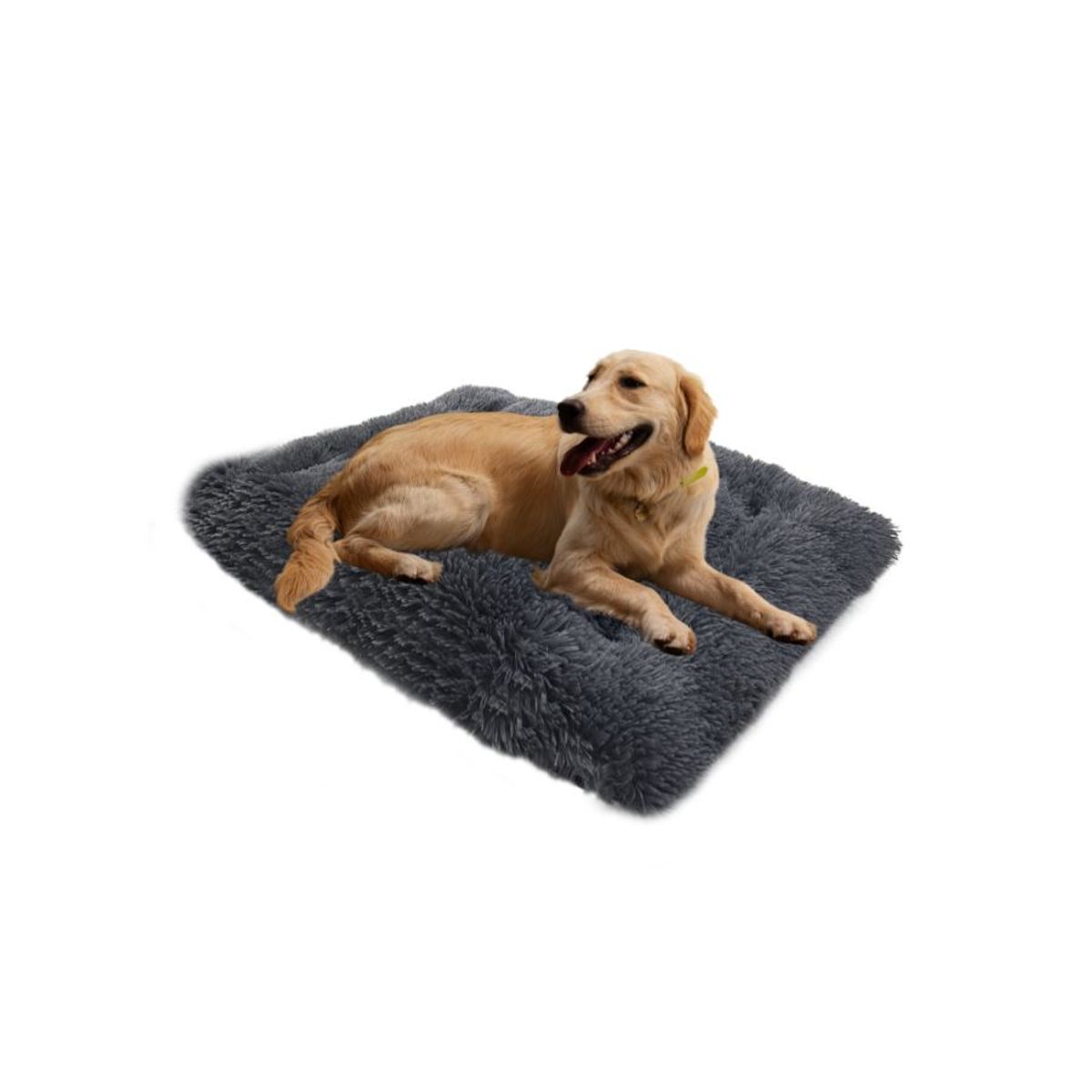 GENERICO - Cama para perro colchoneta pelo largo Talla L Gris70X90cm