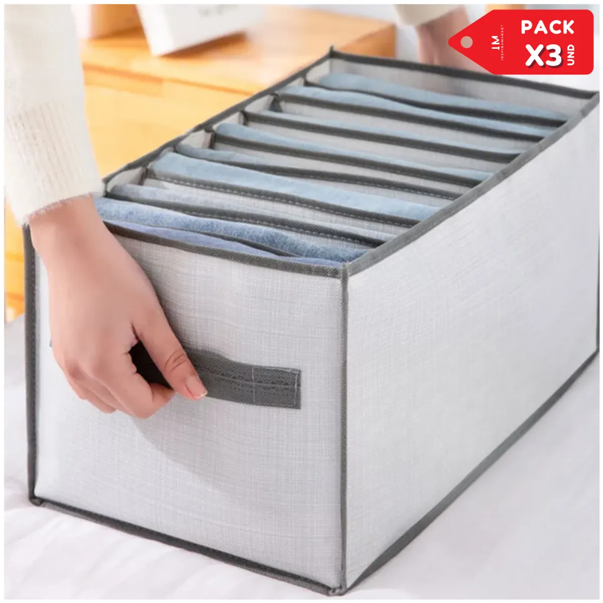 INSPIRA MARKET - Organizador multiusos de polos camisas ropa 12 Compartimentos