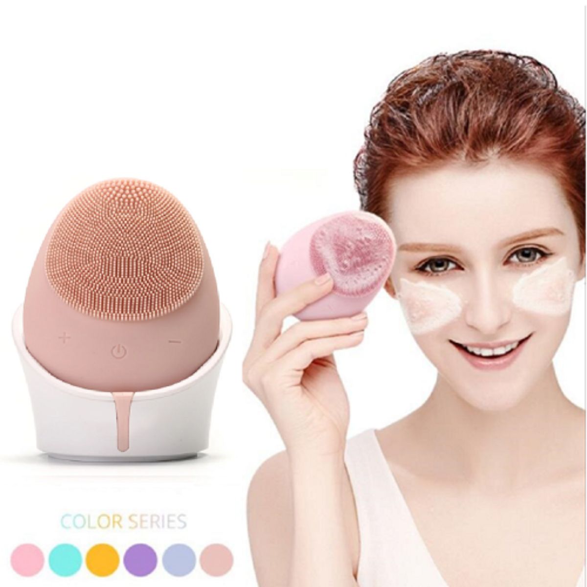 GENERICO - Cepillo Facial Limpieza Facial Profunda Exfoliante Silicona Carga USB