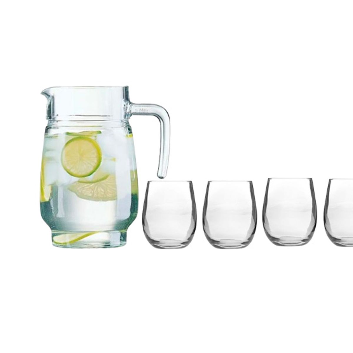 LUMINARC - Pack  jarra 1,6L con Set 4 piezas vasos 500 ml