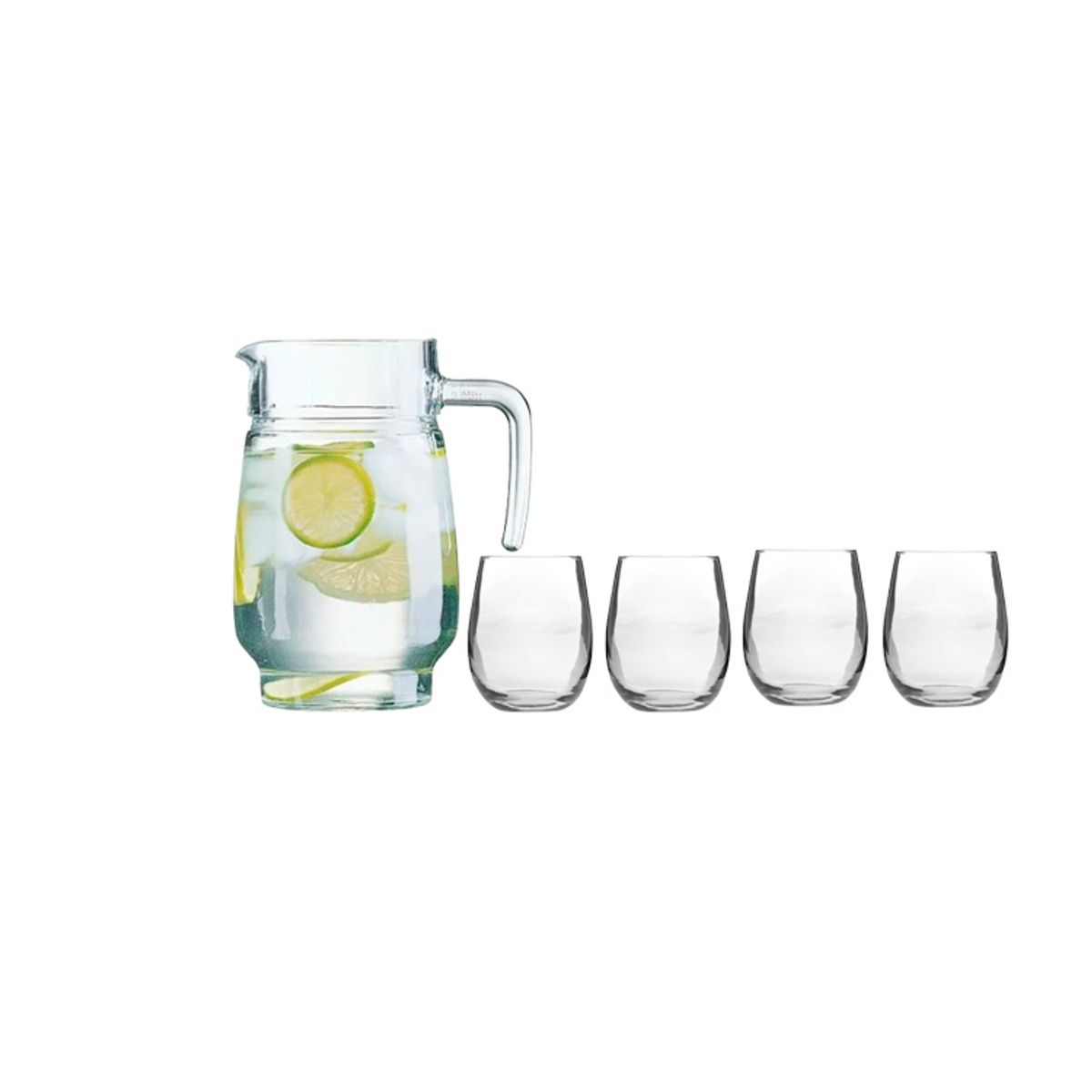 LUMINARC - Pack  jarra 1,6L con Set 4 piezas vasos 500 ml