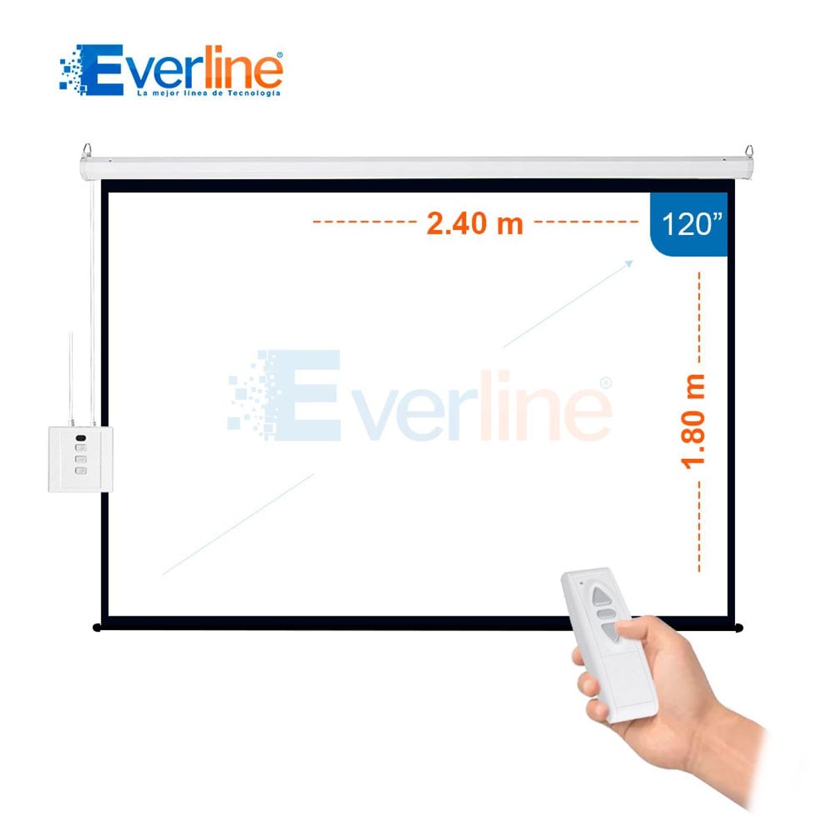 OEM - ECRAN ELECTRICO 2.40 X 1.80 m (Antireflex) motor de CALIDAD
