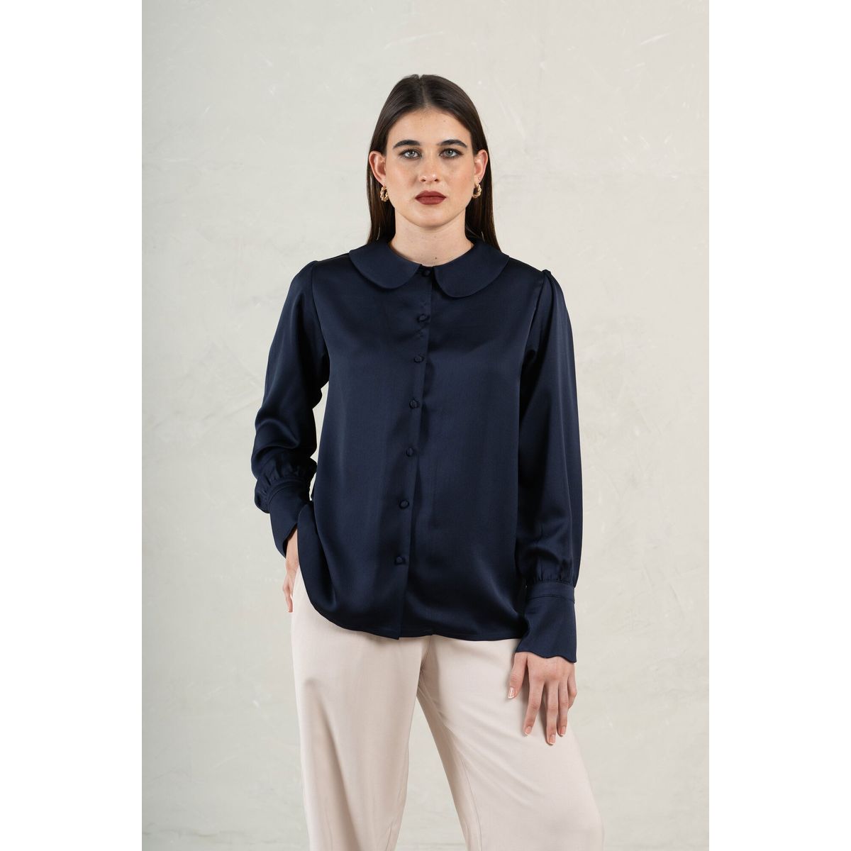 FASSINE - Blusa Manga Larga Casual Mujer Fassine