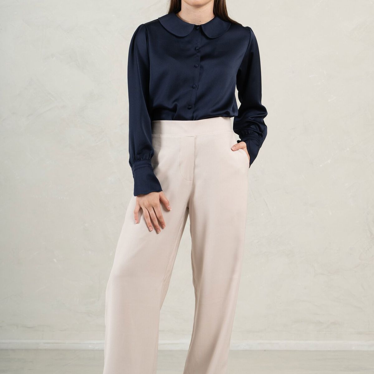 FASSINE - Blusa Manga Larga Casual Mujer Fassine