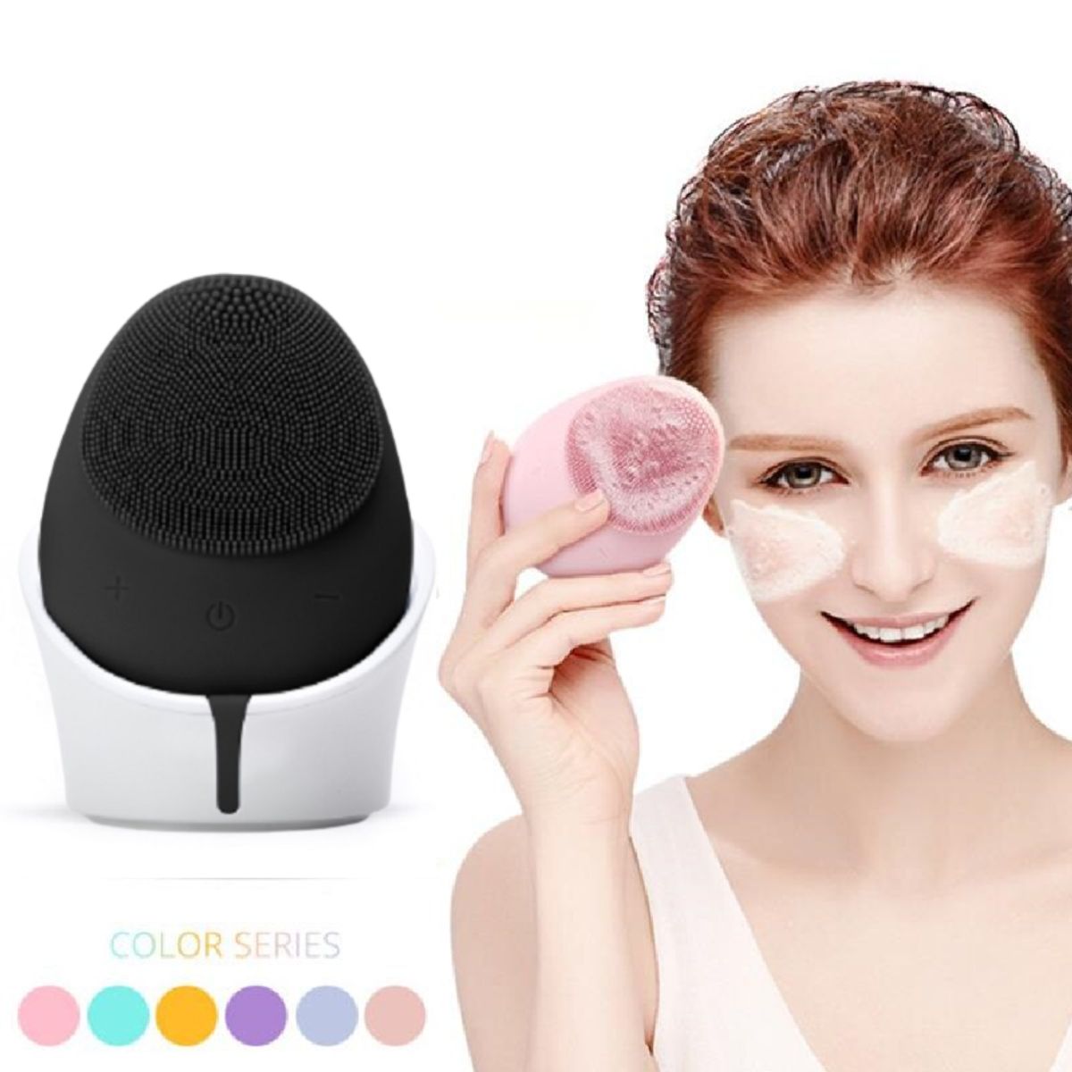 GENERICO - Cepillo Facial Limpieza Facial Profunda Exfoliante Silicona Carga USB