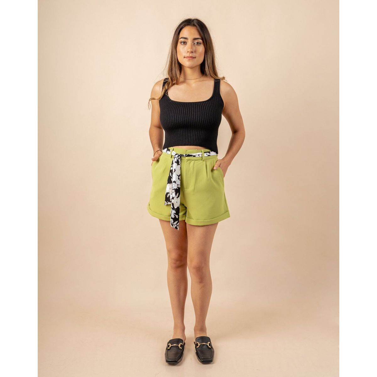 FASSINE - Short a la Cintura Mujer Fassine