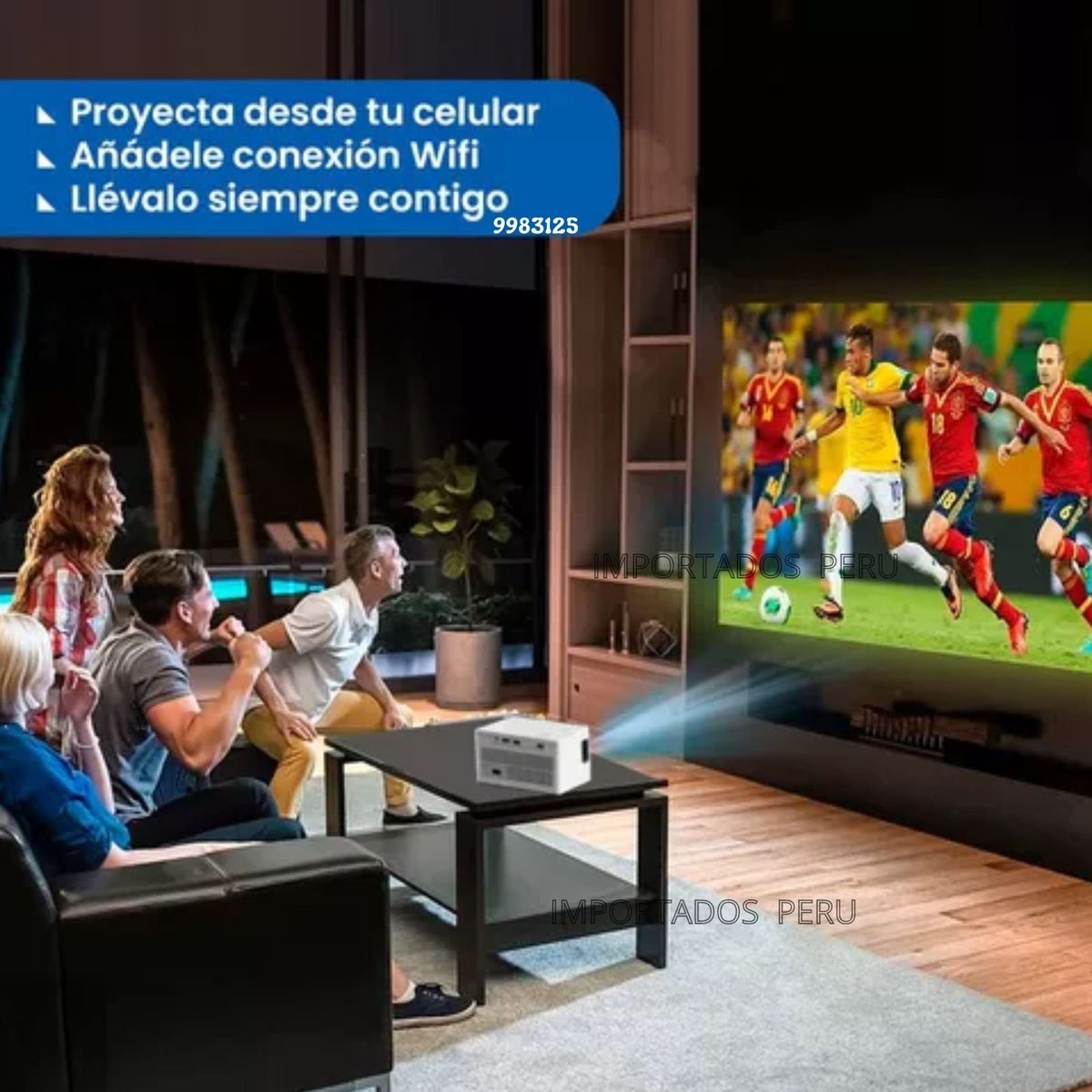 SEISA - Proyector Multimedia Android  6k 5g Bluetooth Con Parlante