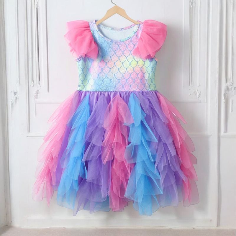 GENERICO - VESTIDO DE NIÑA PARA FIESTA - DISEÑO SIRENITA