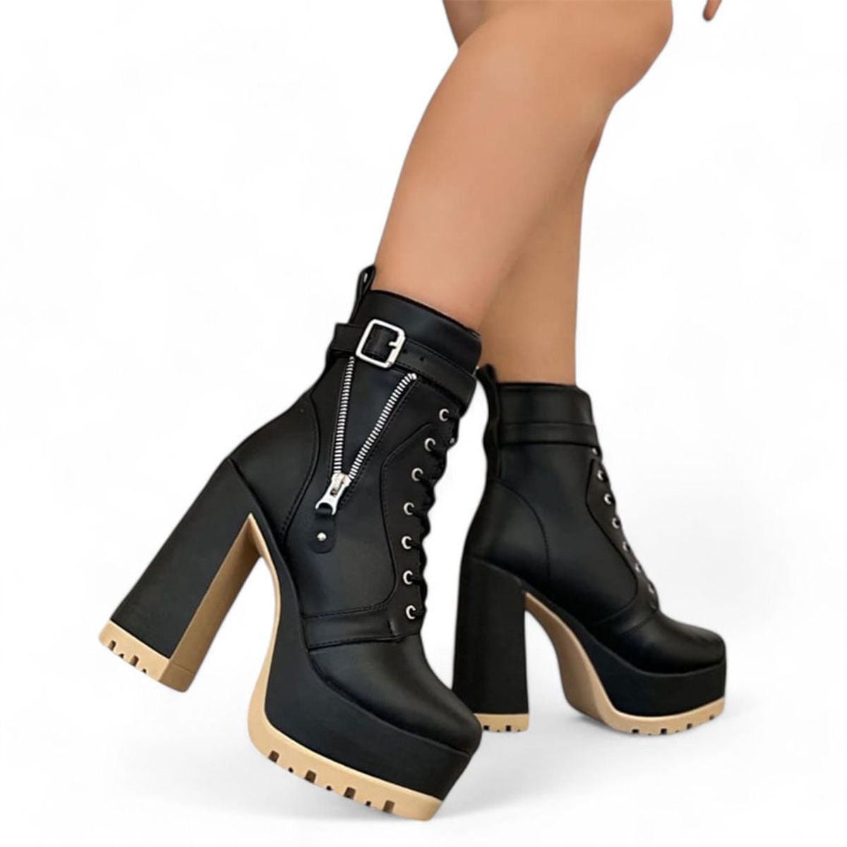 GENERICO - Bota mujer vestir taco 12 plataforma 5 regia 2086L-78