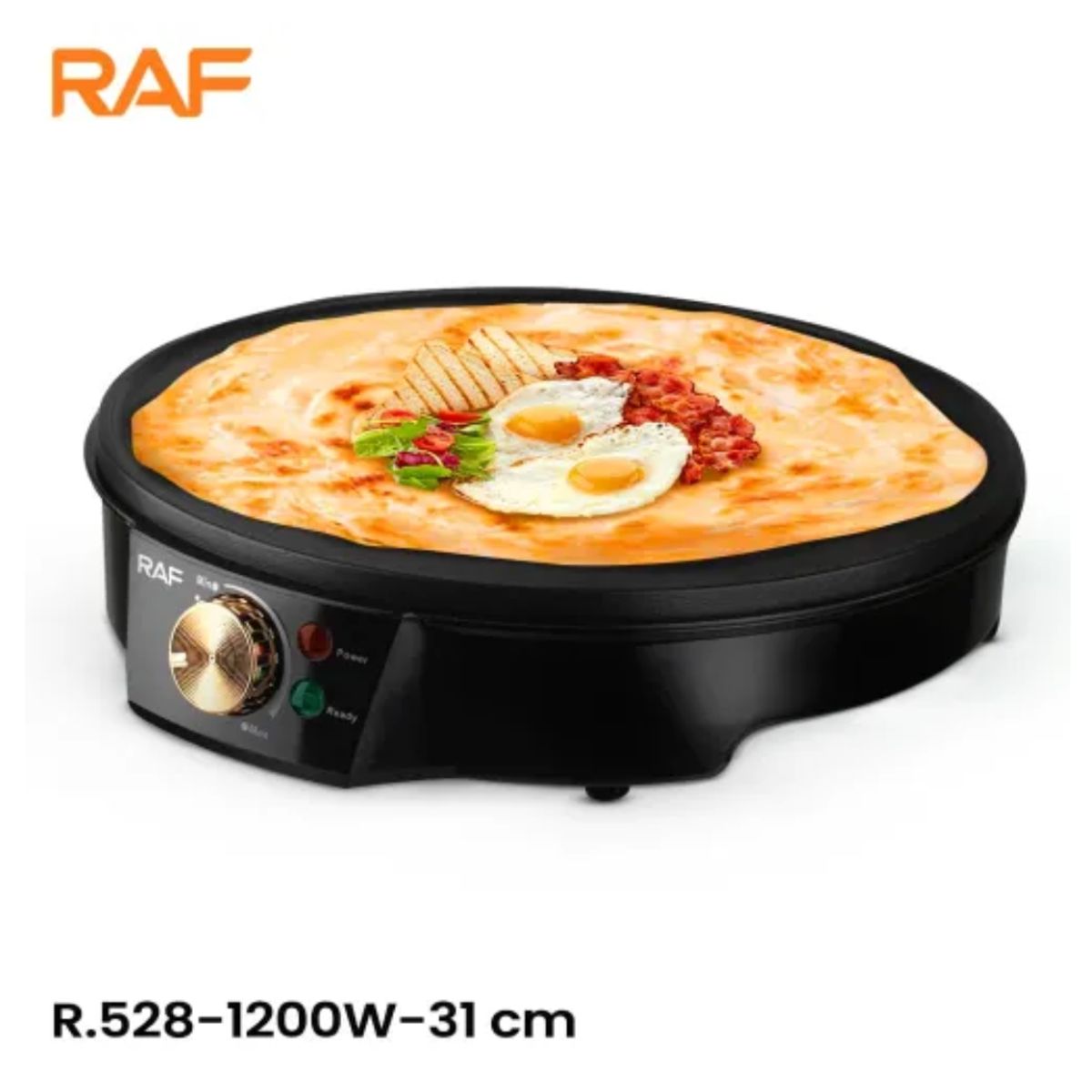 IMPORTADO MC - Crepera de 11 pulgadas 1200w Plancha para panqueques antiadherente