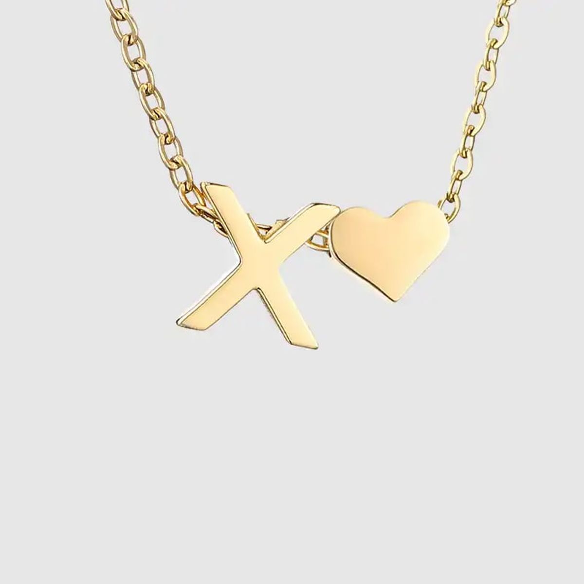 GENERICO - Collar Inicial con corazón letra X Mujer Pendiente