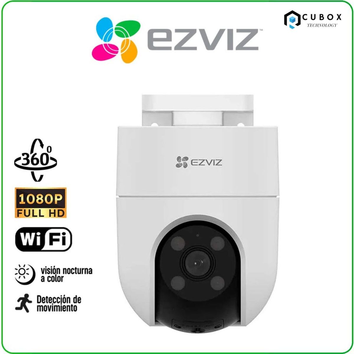 EZVIZ - Cámara WiFi Inteligente Para Exteriores FullHD 1080p EZVIZ H8c