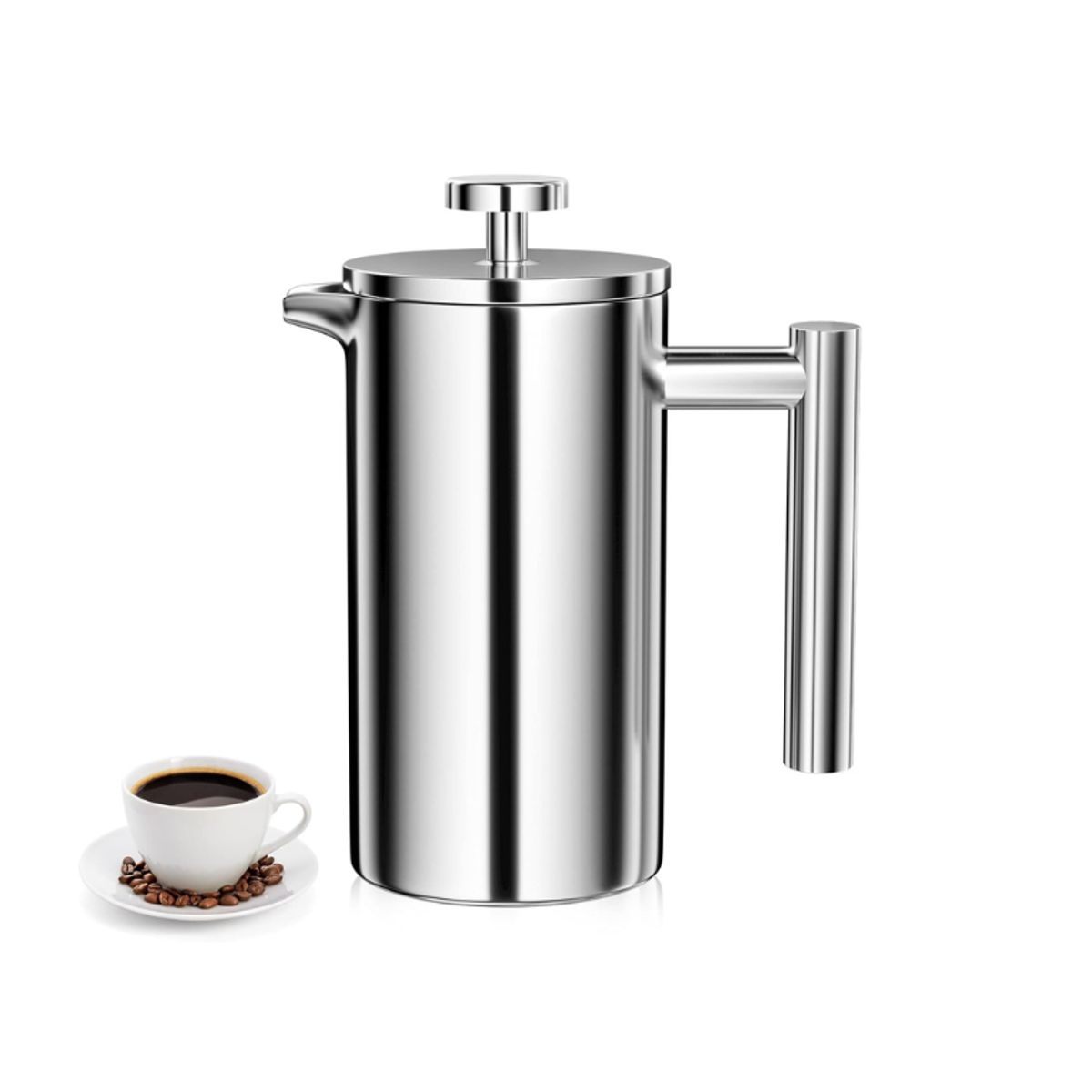 GENERICO - Cafetera prensa de acero 600 ml