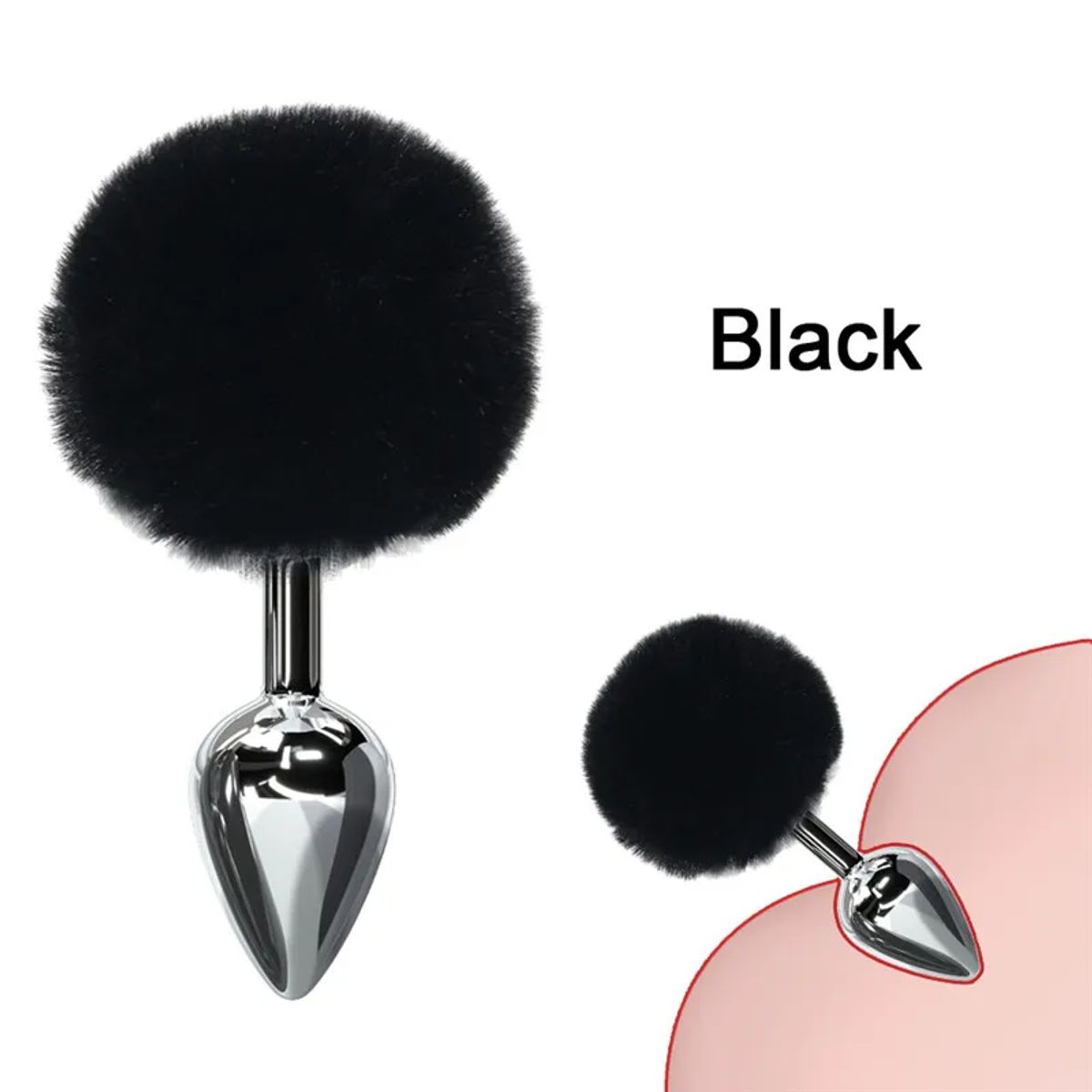 IMPORTADO MC - Plug Cola Conejo Dilatador Juguete Sexual Negro