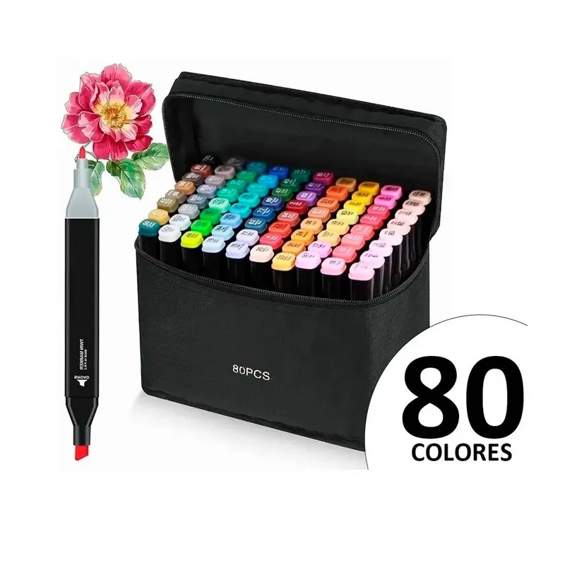 GENERICO - PLUMONES TOUCH 80 PIEZAS