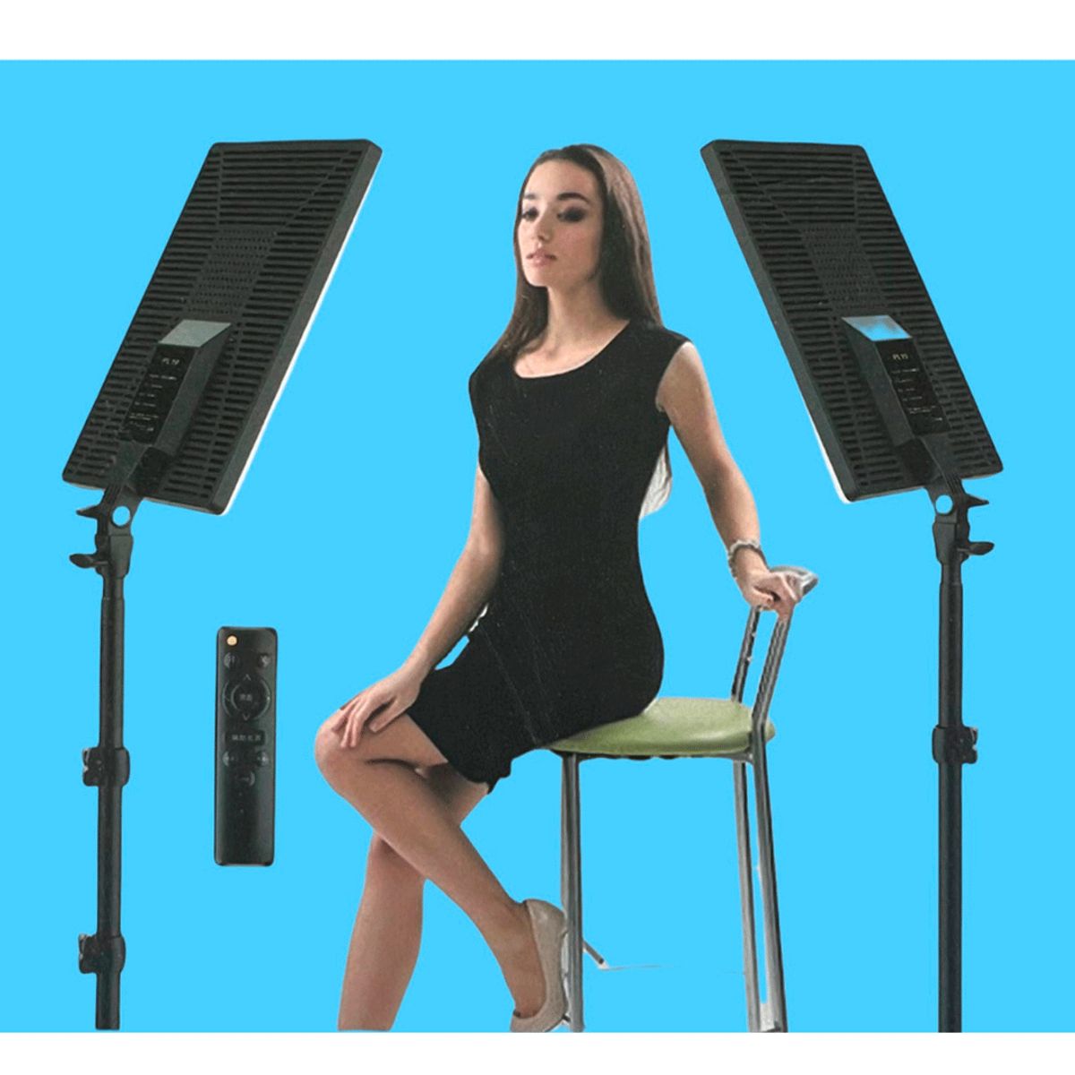 GENERICO - LUZ LED CORAZON 13" + TRIPODE 2.10 METRO + CONTROL REMOTO