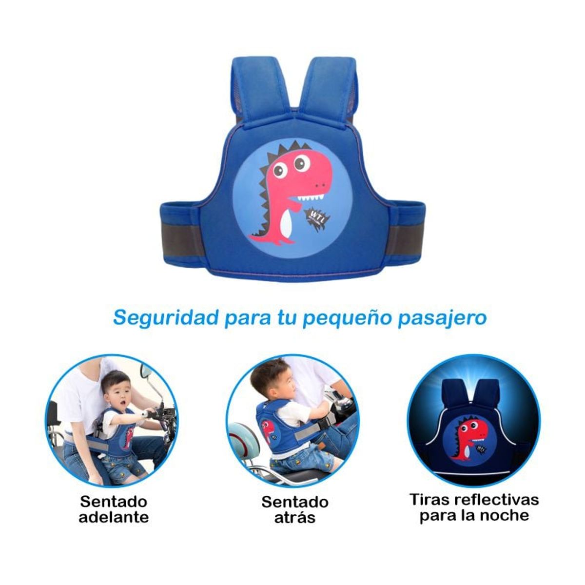 KIDS - Arnés de Seguridad para Niños AZUL Viaja con Protección