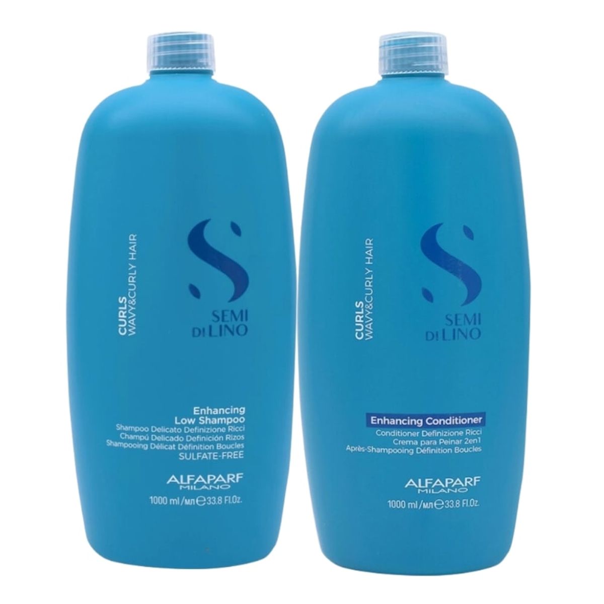 ALFAPARF MILANO - ALFAPARF SEMI DI LINO Curl Dúo Shampoo 1L + Conditioner 1L