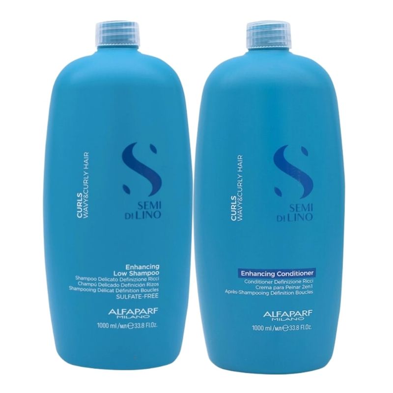 ALFAPARF MILANO - ALFAPARF SEMI DI LINO Curl Dúo Shampoo 1L + Conditioner 1L