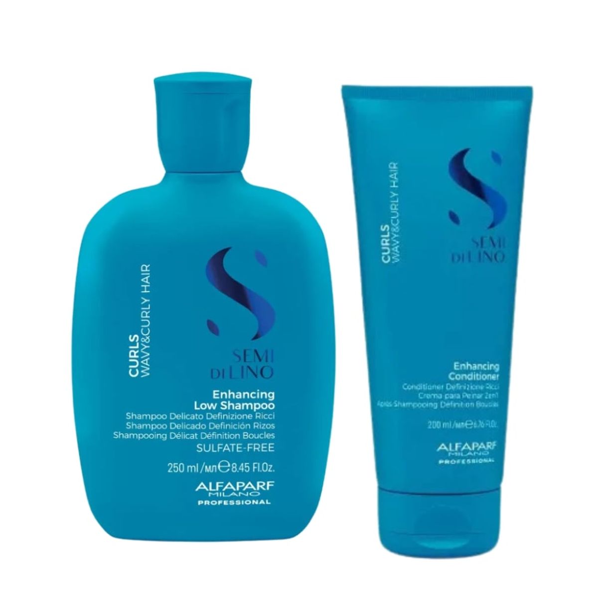 ALFAPARF MILANO - ALFAPARF SEMI DI LINO Curl Dúo Shampoo 250 ml + Conditioner 200 ml