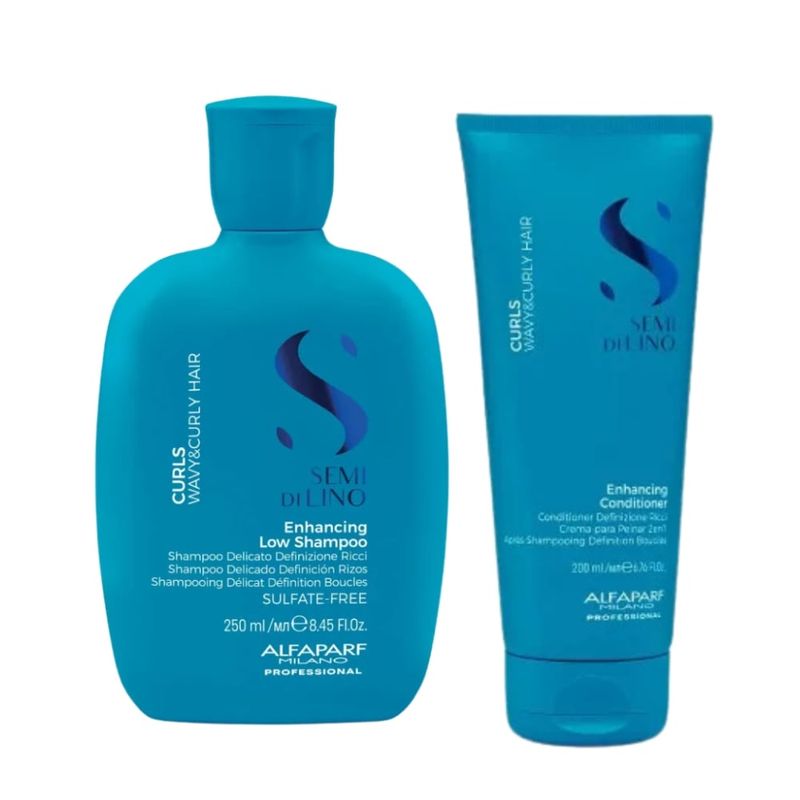 ALFAPARF MILANO - ALFAPARF SEMI DI LINO Curl Dúo Shampoo 250 ml + Conditioner 200 ml