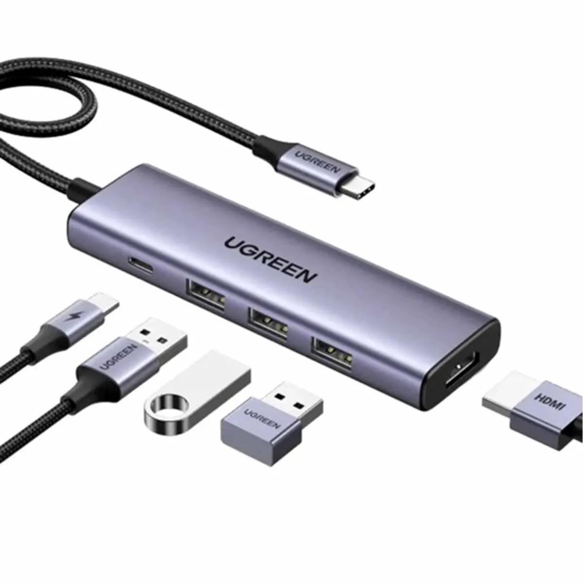 UGREEN - Adaptador Hub Multipuertos 5 en 1 Original