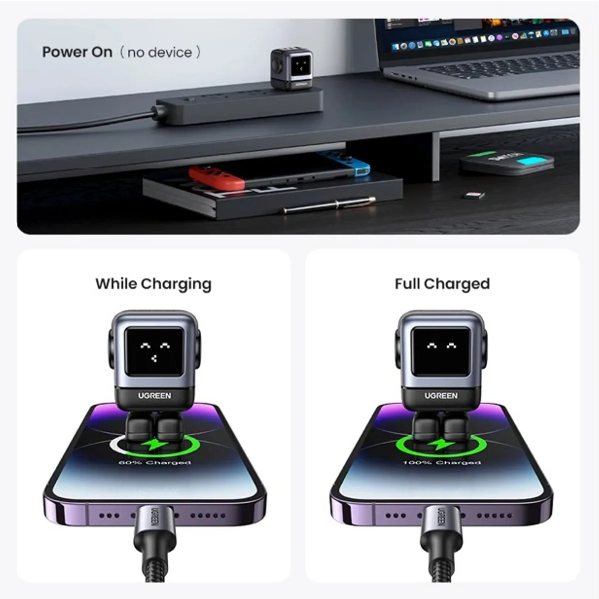 UGREEN - Cargador Robot Original Ugreen Tipo C de 30W