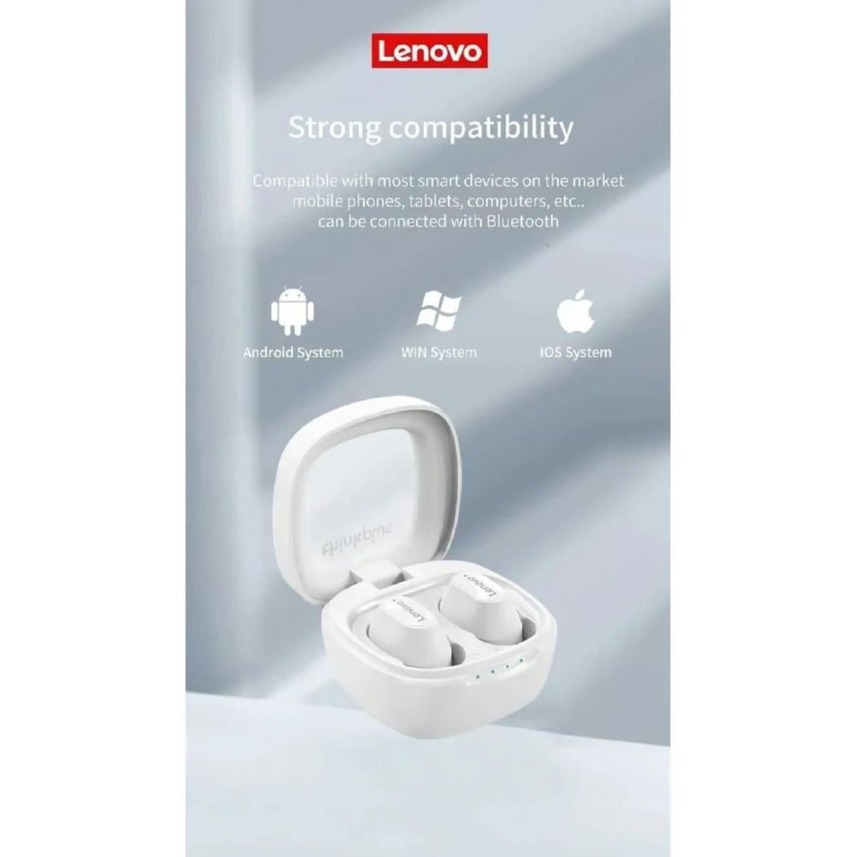 LENOVO - Audífonos Lenovo XT62-WHT TWS Bluetooth 5.3 Blanco
