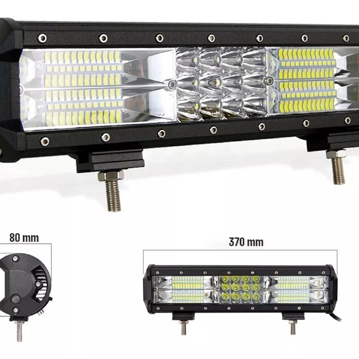 GENERICO - Barra Luz LED Blanca 72 LED Iluminación Potente y Eficiente