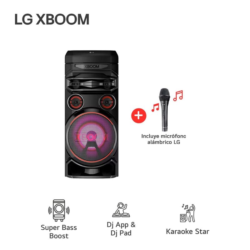 LG - TORRE DE SONIDO MULTI-BLUETOOTH LG XBOOM RNC7 KARAOKE STAR