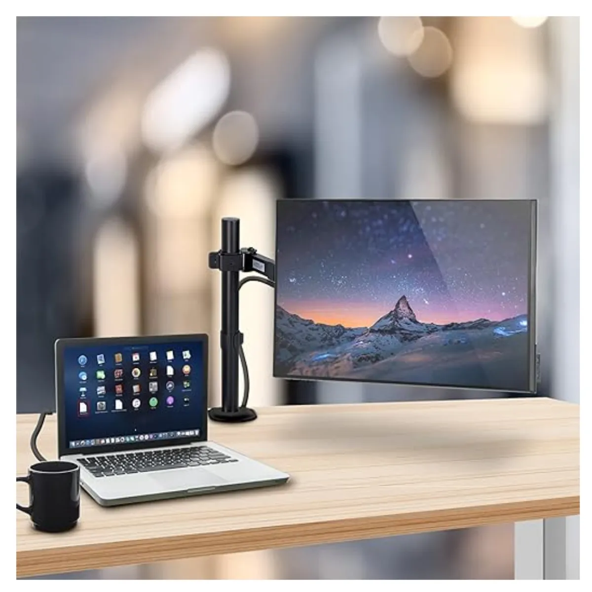 IMPORTADO MC - Soporte Escritorio 17 A 32 Pulgadas Rack base para Monitor Inclinable