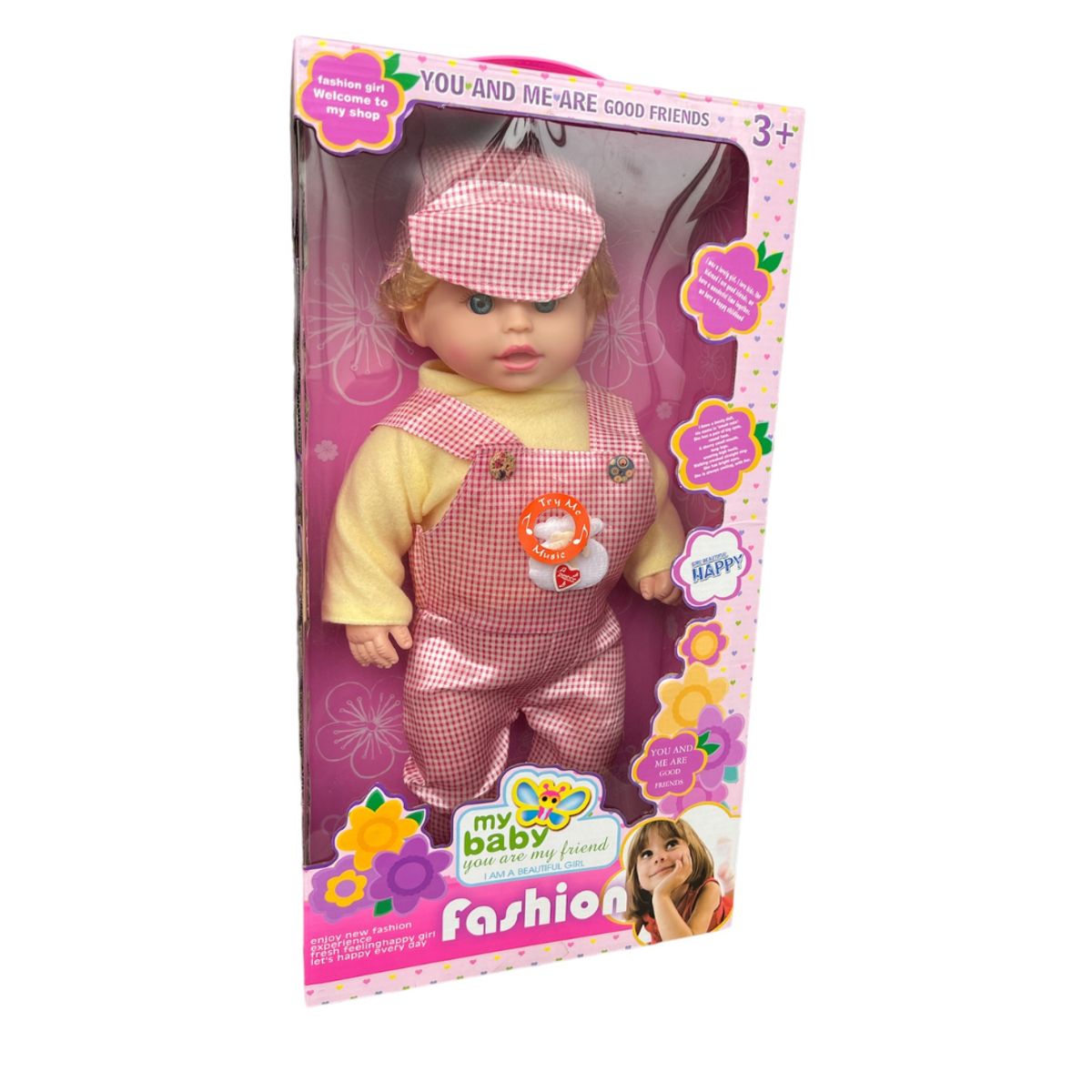 GENERICO - JUGUETE BEBE MUÑECO CON ROPA Y MUSICA