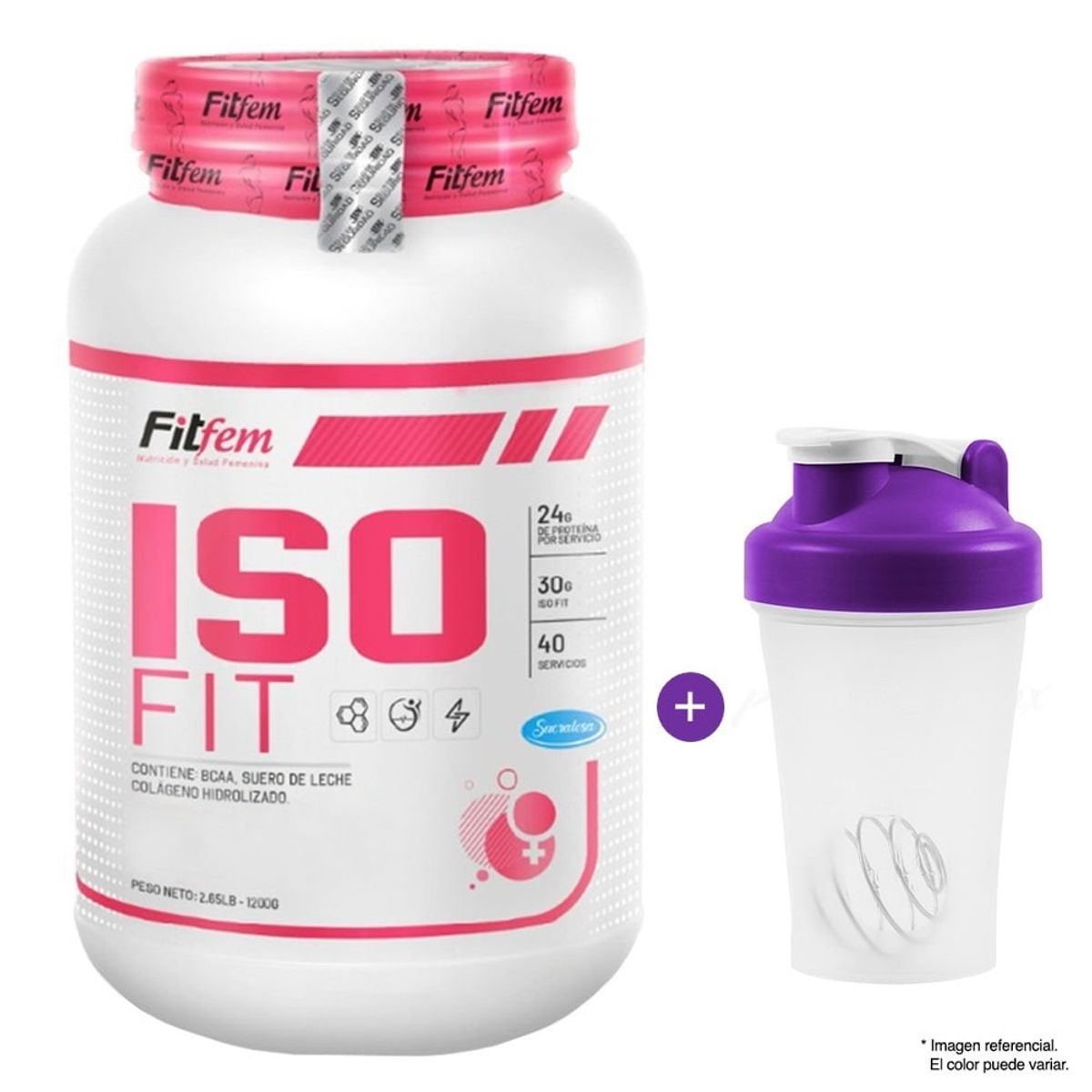 FITFEM - Proteína Fitfem Iso Fit 1.1 kg Vainilla + Shaker