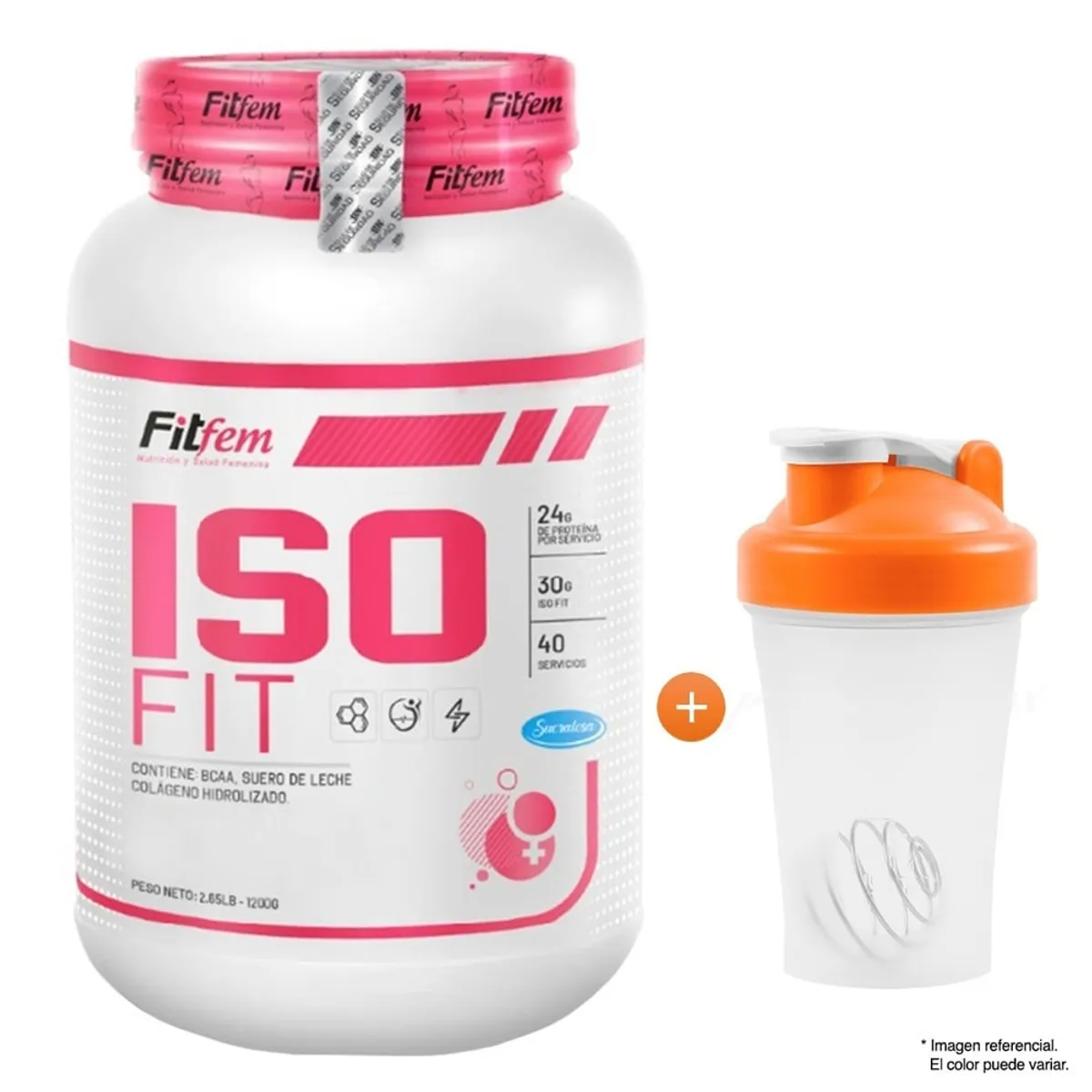 FITFEM - PROTEÍNA ISOLATADA ISOFIT 1100 GRAMOS FITFEM VAINILLA MÁS SHAKER