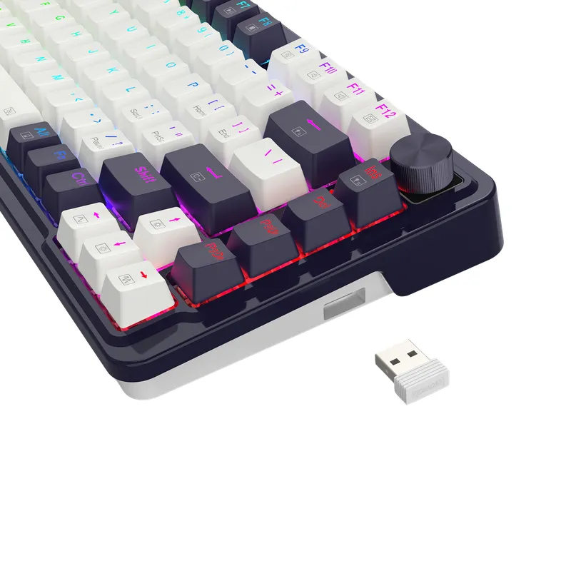 REDRAGON - Teclado Redragon UCAL PRO RGB Wireless English K673WB WHITEBLACK