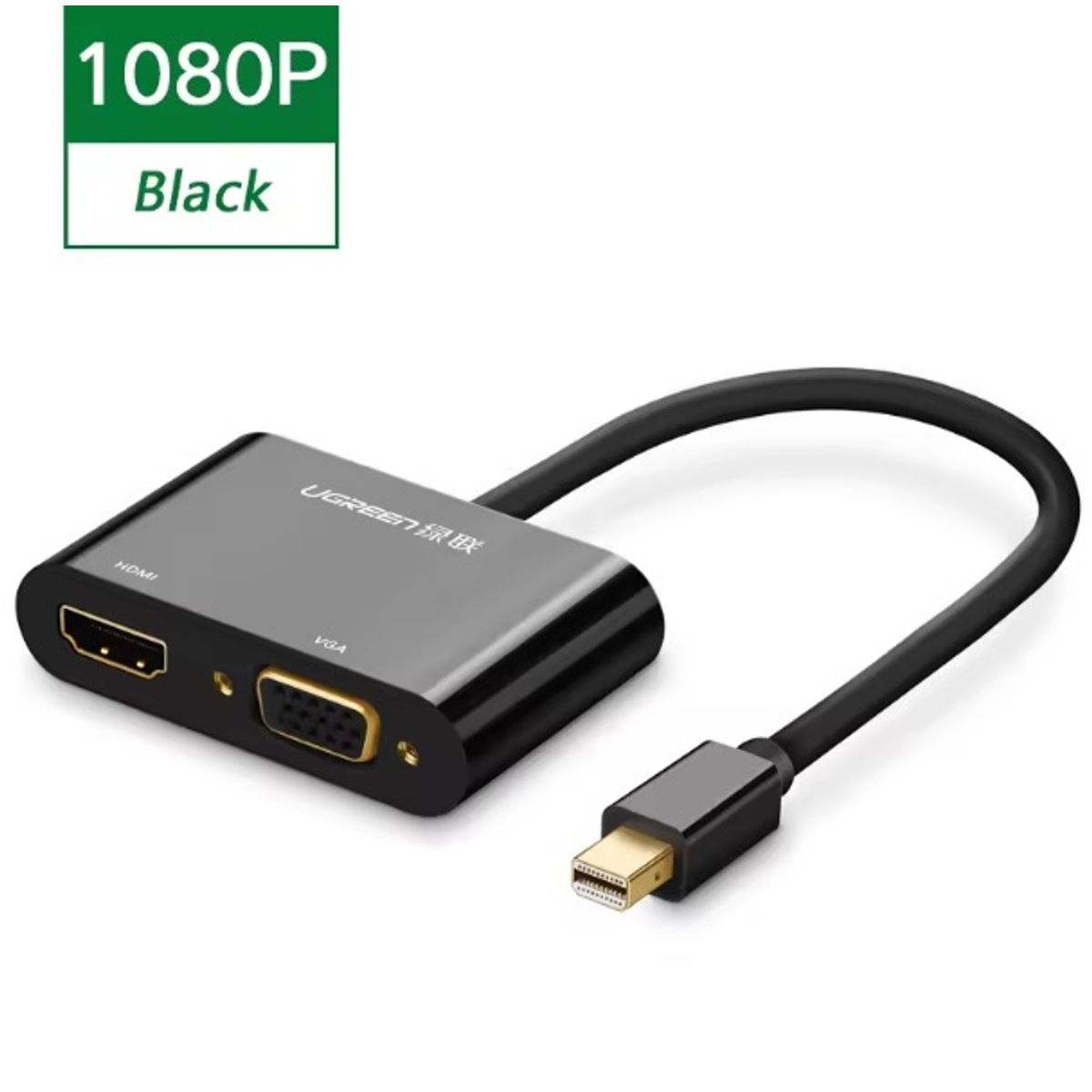 UGREEN - MINI CONVERTIDOR UGREEN DISPLAYPORT A HDMI VGA - MODLEO MD108