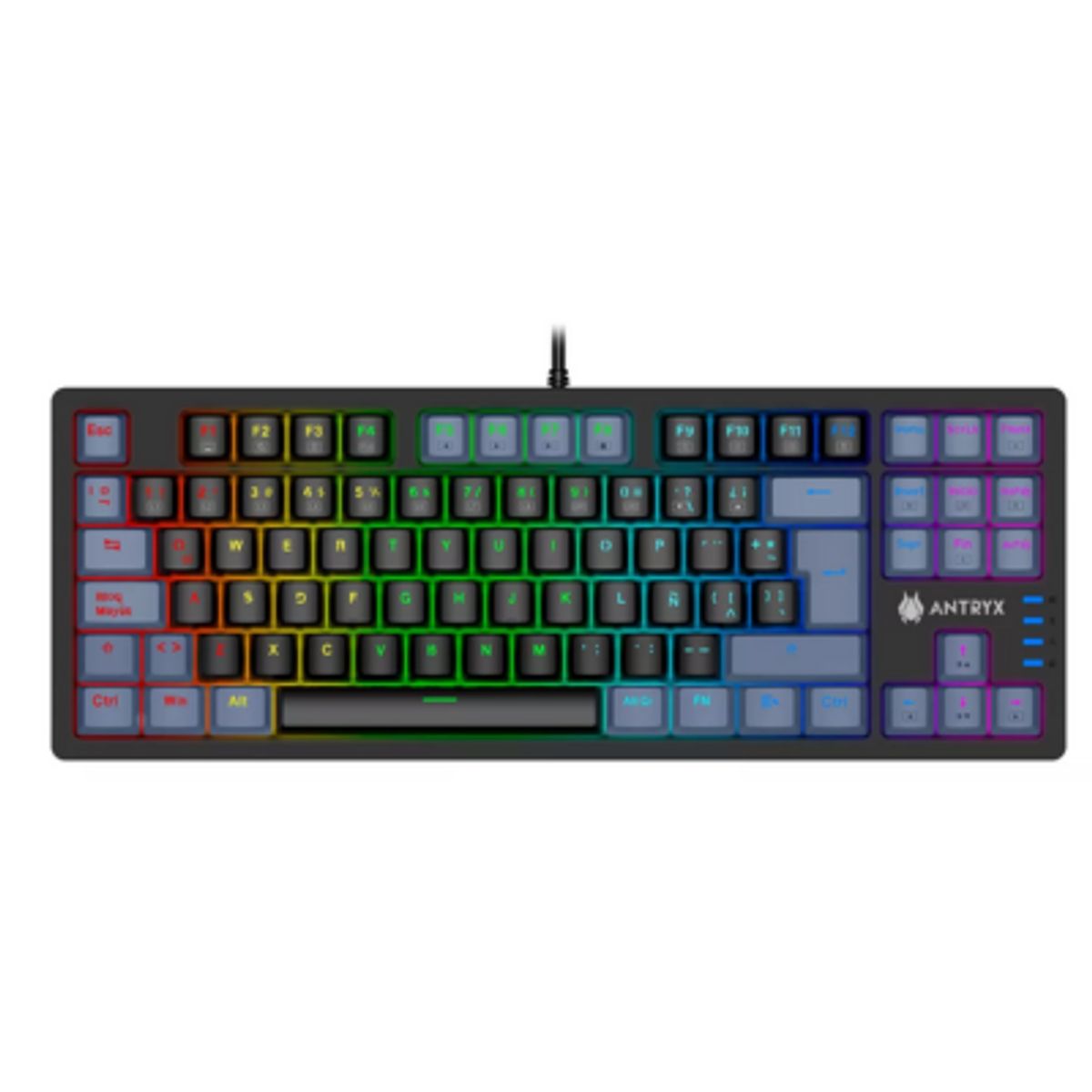 ANTRYX - TECLADO MECANICO TKL ANTRYX MK840L BLACK & GRAY BLUE SWITCH