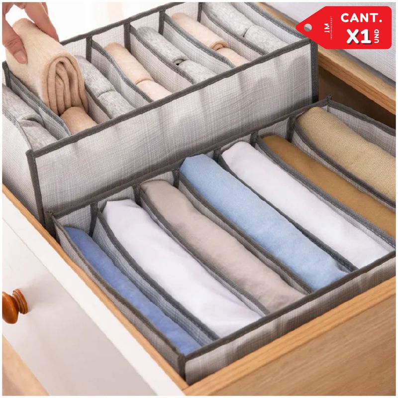 INSPIRA - Organizador multiusos de pantalones toallas ropa 7 Compartimentos