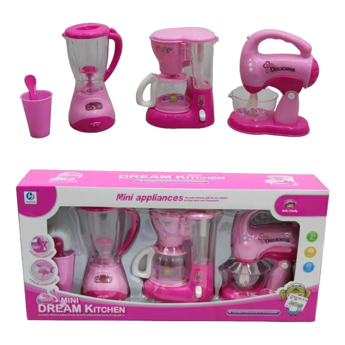 GENERICO - Set Cocina De Juguete Licuadora Batidora y Cafetera