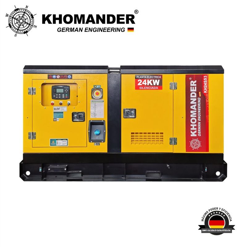 KHOMANDER - GENERADOR PETROLERO ENCAPSULADO 24KW TRIFASICO - KHOMANDER