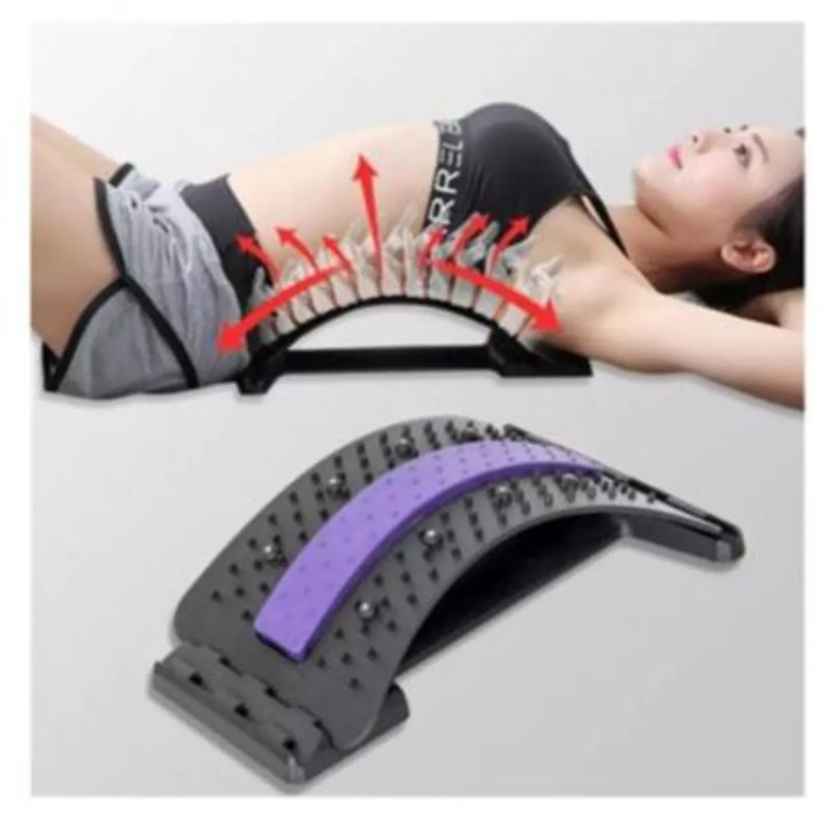 GENERICO - Estirador De Espalda Soporte Lumbar Acupuntura Por Dolor y Masajeador