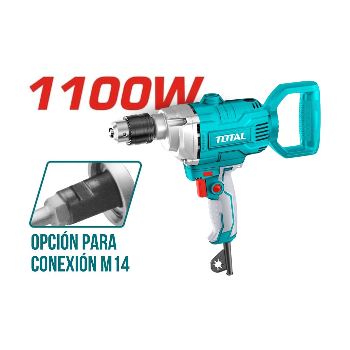 Total Tools - Taladro mezclador 1100w industrial Total