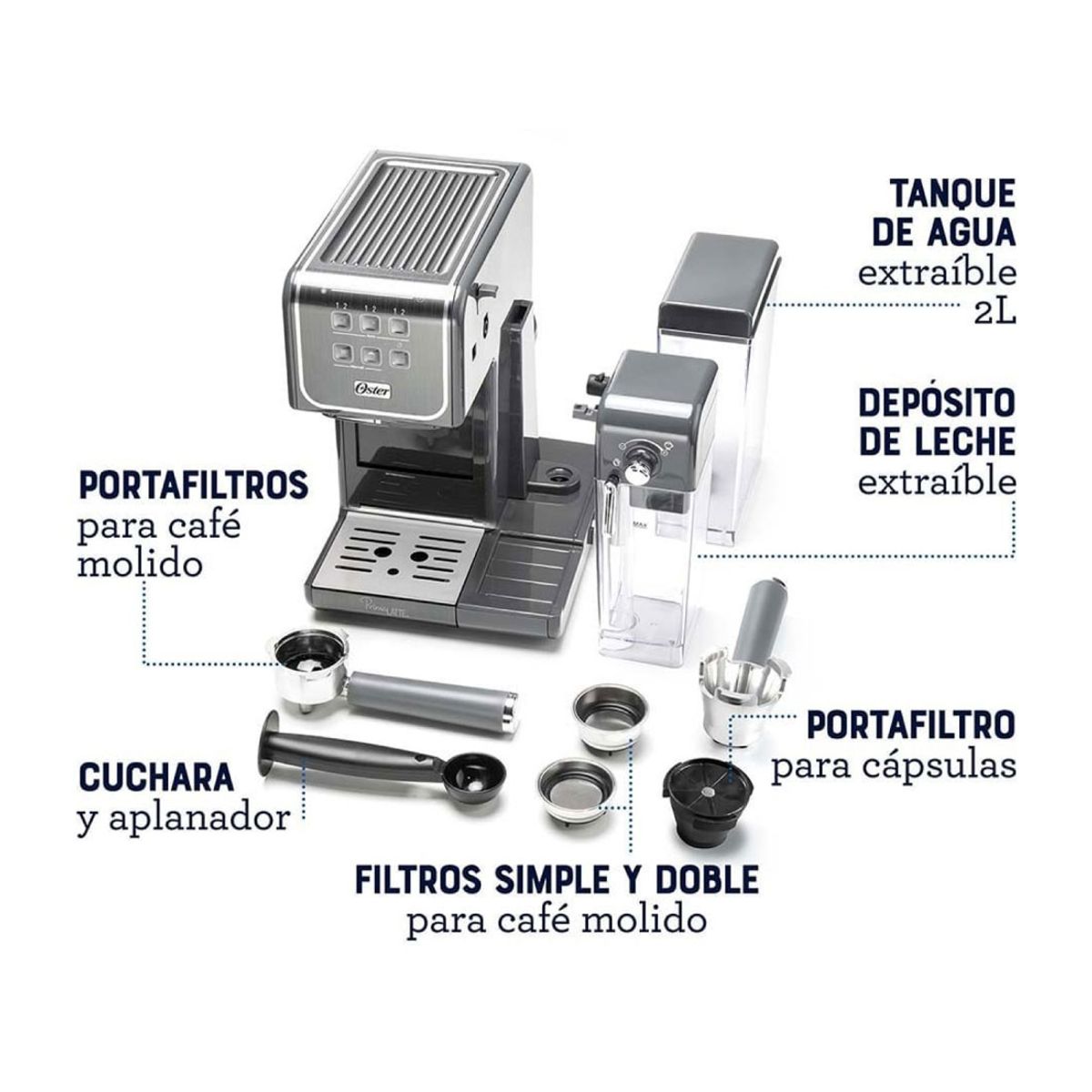 OSTER - Cafetera Oster® PrimaLatte™ BVSTEM6801M Touch