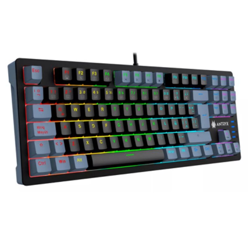 ANTRYX - TECLADO MECANICO TKL ANTRYX MK840L BLACK & GRAY PURPLE SWITCH